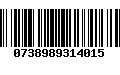 Código de Barras 0738989314015