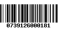 Código de Barras 0739126000181