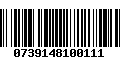 Código de Barras 0739148100111