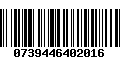 Código de Barras 0739446402016