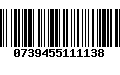 Código de Barras 0739455111138