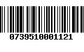 Código de Barras 0739510001121