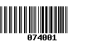 Código de Barras 074001