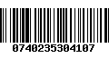 Código de Barras 0740235304107