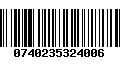 Código de Barras 0740235324006