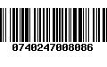 Código de Barras 0740247008086