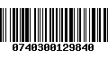 Código de Barras 0740300129840