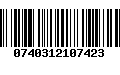 Código de Barras 0740312107423