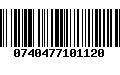 Código de Barras 0740477101120