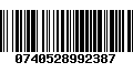 Código de Barras 0740528992387