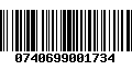 Código de Barras 0740699001734