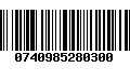 Código de Barras 0740985280300