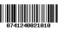 Código de Barras 0741240021010