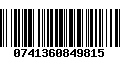 Código de Barras 0741360849815