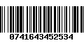 Código de Barras 0741643452534