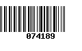 Código de Barras 074189