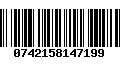 Código de Barras 0742158147199