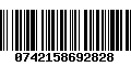 Código de Barras 0742158692828