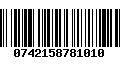 Código de Barras 0742158781010