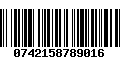 Código de Barras 0742158789016
