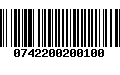 Código de Barras 0742200200100