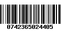 Código de Barras 0742365024405