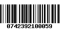 Código de Barras 0742392100059