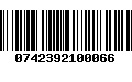 Código de Barras 0742392100066