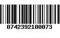 Código de Barras 0742392100073