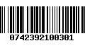 Código de Barras 0742392100301