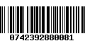 Código de Barras 0742392880081