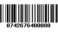 Código de Barras 0742676400080