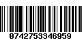 Código de Barras 0742753346959