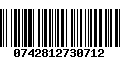 Código de Barras 0742812730712