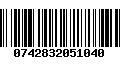 Código de Barras 0742832051040