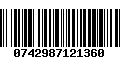 Código de Barras 0742987121360