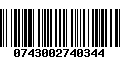 Código de Barras 0743002740344