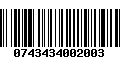 Código de Barras 0743434002003