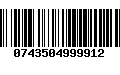 Código de Barras 0743504999912