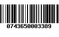 Código de Barras 0743650003389