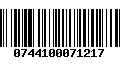 Código de Barras 0744100071217