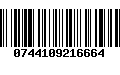 Código de Barras 0744109216664