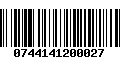 Código de Barras 0744141200027