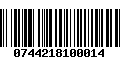 Código de Barras 0744218100014