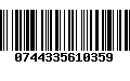 Código de Barras 0744335610359