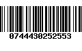 Código de Barras 0744430252553