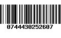 Código de Barras 0744430252607