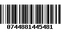 Código de Barras 0744881445481