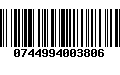 Código de Barras 0744994003806