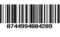 Código de Barras 0744994004209